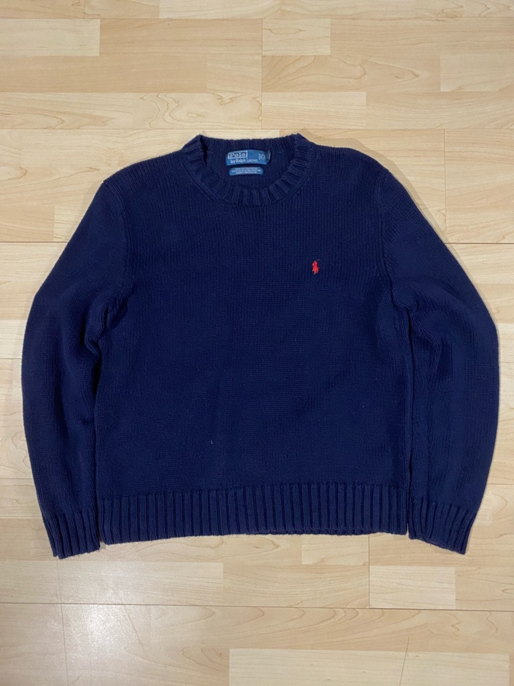 Polo by Ralph Lauren Navy Crewneck Sweater with Red Pony